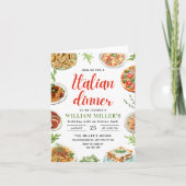 Invitation d'anniversaire pour dîner italien, Anni (Devant)