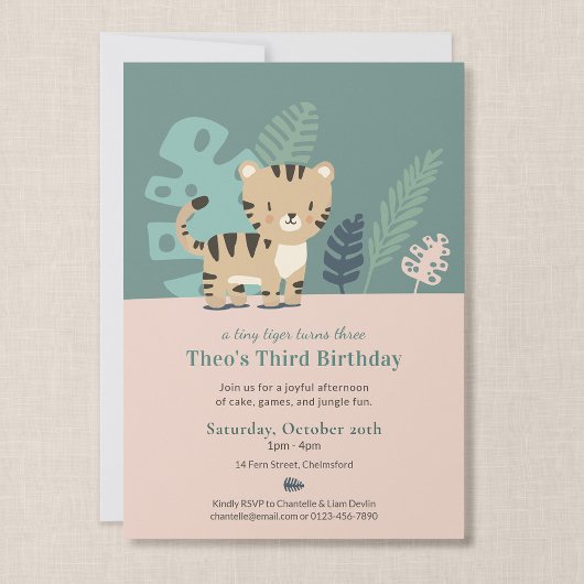 Invitation d'anniversaire pour enfant au thème du