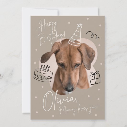 Invitation d'anniversaire pour enfants (Dos)