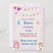 Invitation d'anniversaire pour enfants (Devant)