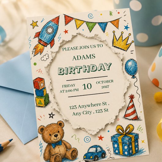 Invitation d'anniversaire pour enfants