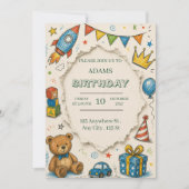 Invitation d'anniversaire pour enfants (Devant)