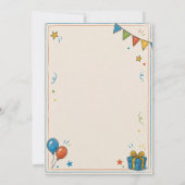 Invitation d'anniversaire pour enfants (Dos)