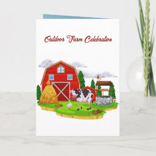 Invitation d'anniversaire pour enfants à la ferme