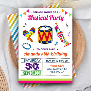 Invitation d'anniversaire pour enfants à la fête d