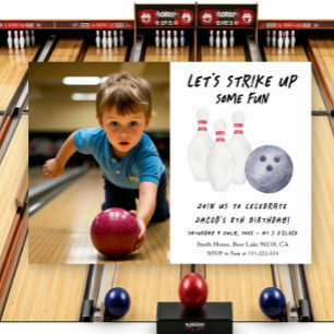 Invitation d'anniversaire pour enfants au bowling