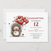 Invitation d'anniversaire pour enfants avec des an (Devant)