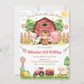 Invitation d'anniversaire pour enfants avec des an (Devant)