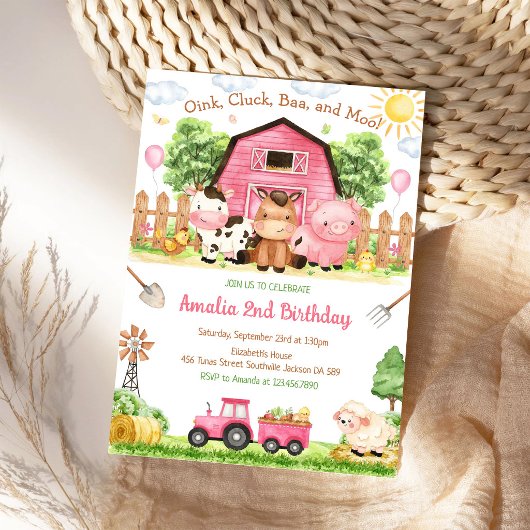 Invitation d'anniversaire pour enfants avec des an