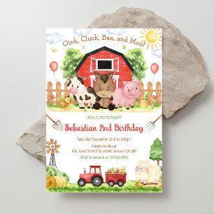 Invitation d'anniversaire pour enfants avec des an