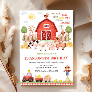 Invitation d'anniversaire pour enfants avec des an