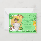 Invitation d'anniversaire pour enfants avec des an (Devant)