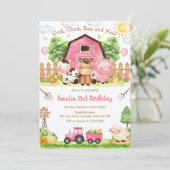 Invitation d'anniversaire pour enfants avec des an (Debout devant)