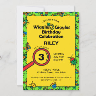 Invitation d'anniversaire pour enfants avec des in