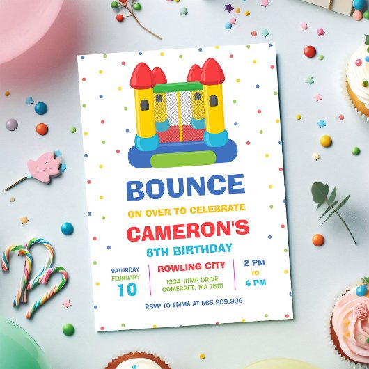 Invitation d'anniversaire pour enfants avec maison