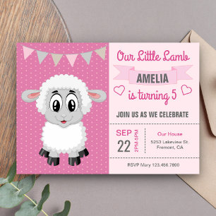 Invitation d'anniversaire pour enfants avec un jol