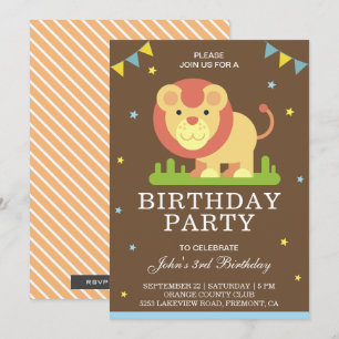 Invitation d'anniversaire pour enfants avec un mig