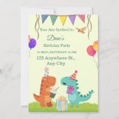 Invitation d'anniversaire pour enfants avec un thè (Devant)