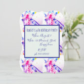 Invitation d'anniversaire pour enfants avec une gi (Debout devant)