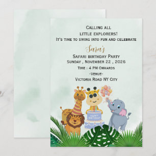 Invitation d'anniversaire pour enfants - Aventure