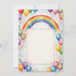Invitation d'anniversaire pour enfants Ballon Arc-