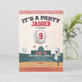 Invitation d'anniversaire pour enfants (base-ball) (Debout devant)