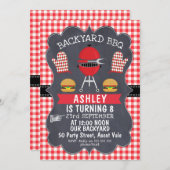 Invitation d'anniversaire pour enfants BBQ (Devant / Derrière)