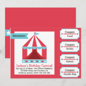 Invitation d'anniversaire pour enfants - Billet d' (Devant / Derrière)