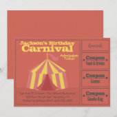 Invitation d'anniversaire pour enfants : Billet d' (Devant / Derrière)