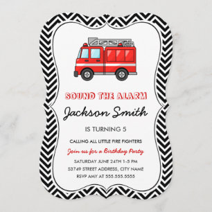 Invitation d'anniversaire pour enfants Camion de p