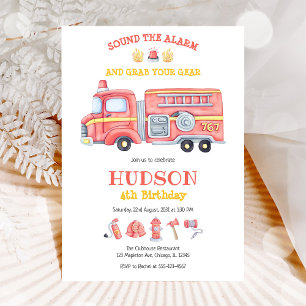 Invitation d'anniversaire pour enfants camion de p