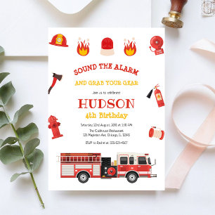 Invitation d'anniversaire pour enfants camion de p
