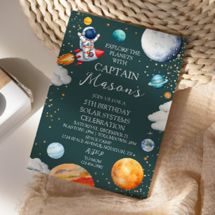 Invitation d'anniversaire pour enfants Captain Roc