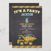 Invitation d'anniversaire pour enfants (constructi (Devant / Derrière)