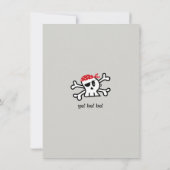 Invitation d'anniversaire pour enfants Crânes de p (Dos)