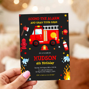 Invitation d'anniversaire pour enfants de camion d