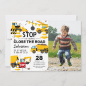 Invitation d'anniversaire pour enfants de construc (Devant)