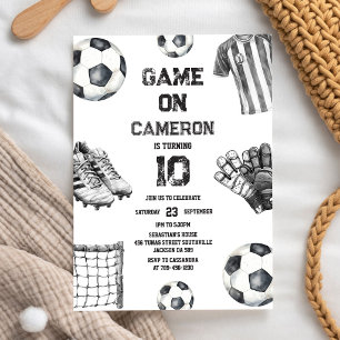 Invitation d'anniversaire pour enfants de football