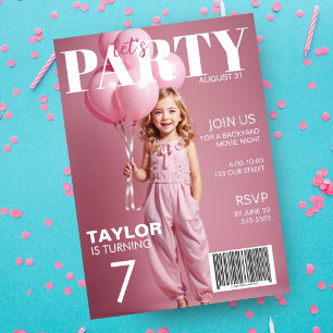Invitation d'anniversaire pour enfants de style ma