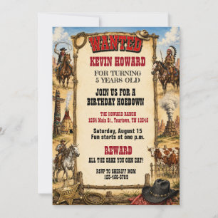 Invitation d'anniversaire pour enfants de type aff
