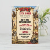 Invitation d'anniversaire pour enfants de type aff (Debout devant)