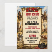 Invitation d'anniversaire pour enfants de type aff (Devant / Derrière)