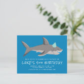 Invitation d'anniversaire pour enfants des requins (Debout devant)
