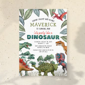 Invitation d'anniversaire pour enfants dinosaure à