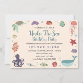 Invitation d'anniversaire pour enfants Douce sous (Devant)