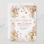 Invitation d'anniversaire pour enfants fée des abe (Devant)