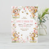 Invitation d'anniversaire pour enfants fée des abe (Debout devant)