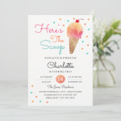 Invitation d'anniversaire pour enfants Fête de gla (Debout devant)