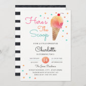 Invitation d'anniversaire pour enfants Fête de gla (Devant / Derrière)