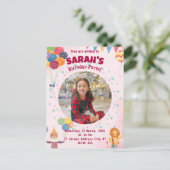 invitation d'anniversaire pour enfants (fille) (Debout devant)